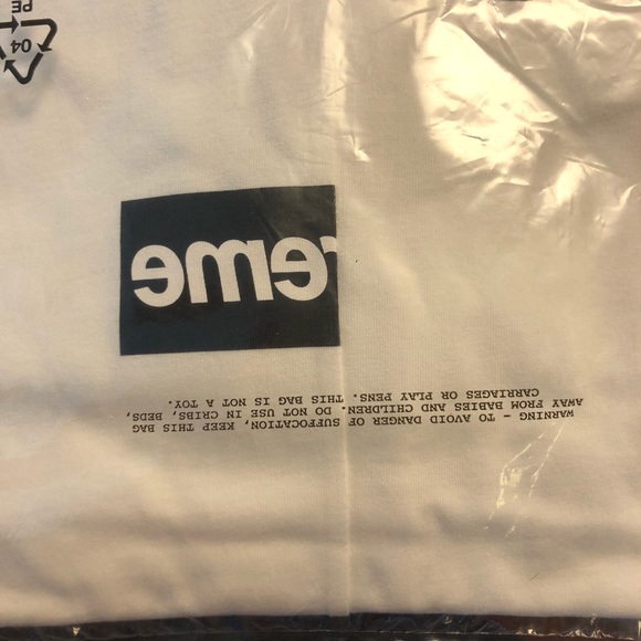 Supreme x CDG Split Logo Tee White Sz L